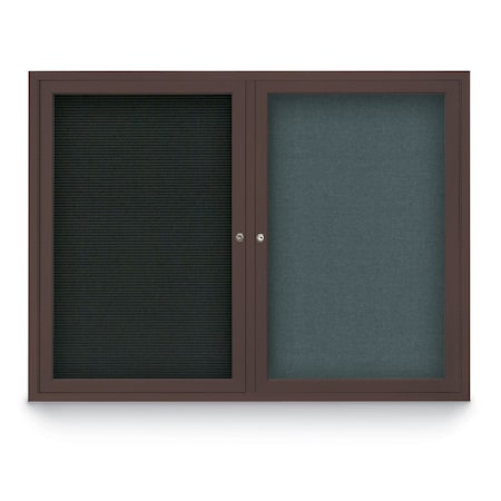 United Visual Products Corkboard, Buff /Bronze, 18" x 24" UV414I-BRONZE-BUFF